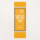 オレンジホワイトスター ヨガマット (正面)