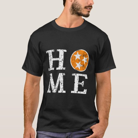 オレンジホワイトテネシー州旗動揺してTn Ho Tシャツ (正面)
