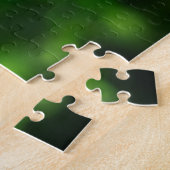 オレンジホワイトディスカスフィッシュ水族館写真 ジグソーパズル (側面)