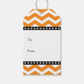 オレンジホワイトブラックシボロンギフトラベル ギフトタグ (正面)