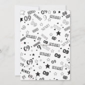 オレンジホワイトボーイナンバーナイン誕生日パーティー 招待状 (裏面)