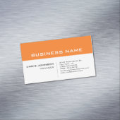 オレンジホワイトミニマモダンリスト マグネット名刺 (インサイチュ)