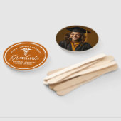 オレンジホワイトメディカルスクール卒業パーティー ハンドファン (組立なし)