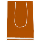 オレンジホワイトメディカルスクール卒業パーティー ミディアムペーパーバッグ (裏面)