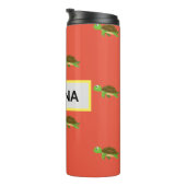 オレンジホワイトモダンタートルタンブラー タンブラー (回転右)