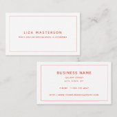 オレンジホワイト代替薬ミニマル 名刺 (正面/裏面)