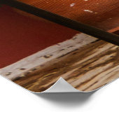 オレンジホワイト及びグレーコンクリート建物 ポスター (角)