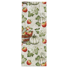 オレンジホワイト秋秋カボチャ ワインギフトバッグ