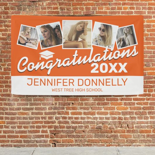 オレンジホワイト5写真2025卒業パーティー 横断幕