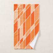 オレンジホワイト バスタオルセット (ハンドタオル)