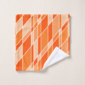 オレンジホワイト バスタオルセット (ウォッシュタオル)