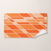 オレンジホワイト バスタオルセット (ハンドタオル)