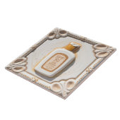 オレンジホワイトSPF 50サンクリームビーチハウスバスルーム タイル (側面)