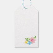 オレンジホースシューピンク名フラワーズホースバーン ギフトタグ (裏面)