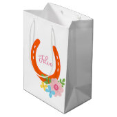 オレンジホースシューピンク名花バーンドガールズ ミディアムペーパーバッグ (裏面アングル)