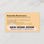 オレンジホームインテリアソファランププラントデコレーション 名刺 (裏面)