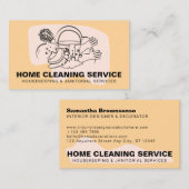 オレンジホームクリーニングサービス清掃メイド 名刺 (正面/裏面)