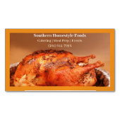 オレンジホームスタイルの七面鳥の肉調理食品 マグネット名刺 (正面)