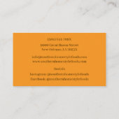 オレンジホームスタイルターキーホーム調理済み食品 名刺 (裏面)