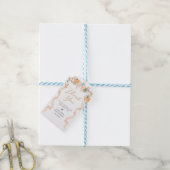 オレンジボウカボチャ赤ちゃんシャワーメッセージカード ギフトタグ (より糸付き)