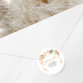 オレンジボウカボチャ赤ちゃんシャワー ラウンドシール