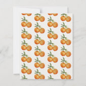 オレンジボタニカルシトラスオーチャード結婚式招待状 (裏面)