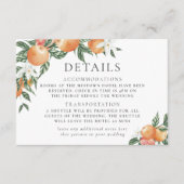 オレンジボタニカルシトラスモダンス結婚詳細 エンクロージャーカード (正面)