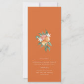 オレンジボタニカルシトラスモダン結婚のメニュー (裏面)