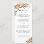 オレンジボタニカルシトラスモダン結婚のメニュー (正面)