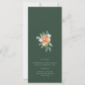 オレンジボタニカルシトラスモダン結婚のメニュー (裏面)