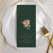 オレンジボタニカルシトラスモダン結婚のメニュー