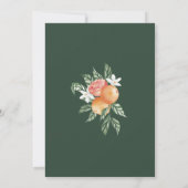 オレンジボタニカルシトラスモダン結婚ズ 招待状 (裏面)