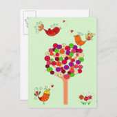 オレンジボタンツリー ポストカード (正面/裏面)