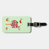 オレンジボタンツリー ラゲッジタグ (正面横)