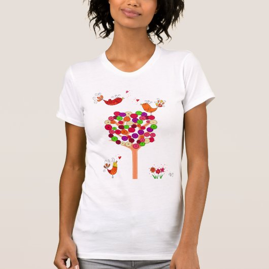 オレンジボタンツリー Tシャツ (正面)
