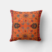 オレンジボヘミアントリバルモロッコスタイル クッション (裏面)