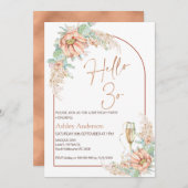 オレンジボホサボス30th誕生日パーティの招待状 招待状 (正面/裏面)