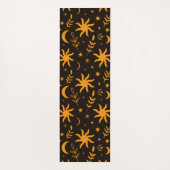 オレンジボホサンアンドムーン名前をカスタムする ヨガマット (裏面)