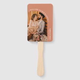 オレンジボホディスコ写真結婚式 プログラム ハンドファン