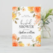 オレンジボホフローラブライダルシャワー招待 招待状 (スタンド正面)