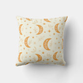 オレンジボホムーン&スターパターン クッション (裏面)