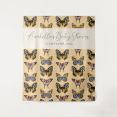 オレンジボホモダンバタフライガールベビーシャワー タペストリー (正面)