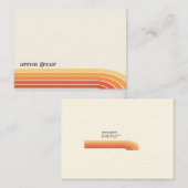 オレンジボホレトロストライプズ ノートカード (正面/裏面)