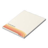 オレンジボホレトロストライプズ ノートパッド (回転)