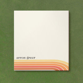 オレンジボホレトロストライプズ ノートパッド