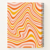 オレンジボホレトロ抽象芸術波線 ノートブック (裏面)