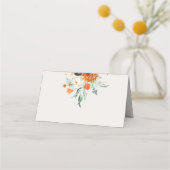 オレンジボホ秋フローラ結婚ズ プレイスカード (裏面)