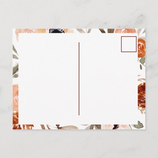 オレンジボホ素朴フローラ | 新しいアドレスの移動 案内ポストカード (裏面)