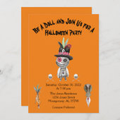 オレンジボーイブードゥードールハローウィンパーティ招待状 招待状 (正面/裏面)