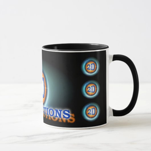 オレンジボーダーが付いているa2Dproductionのマグ マグカップ (右)